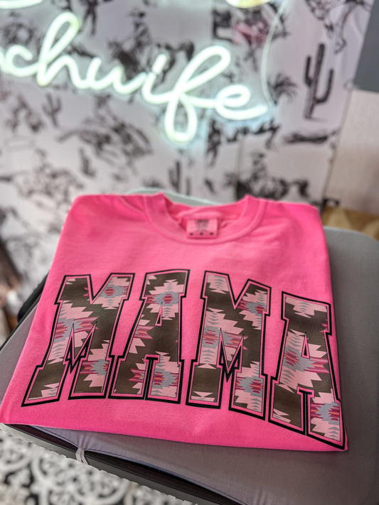 Tribal Mama Tee in Pink