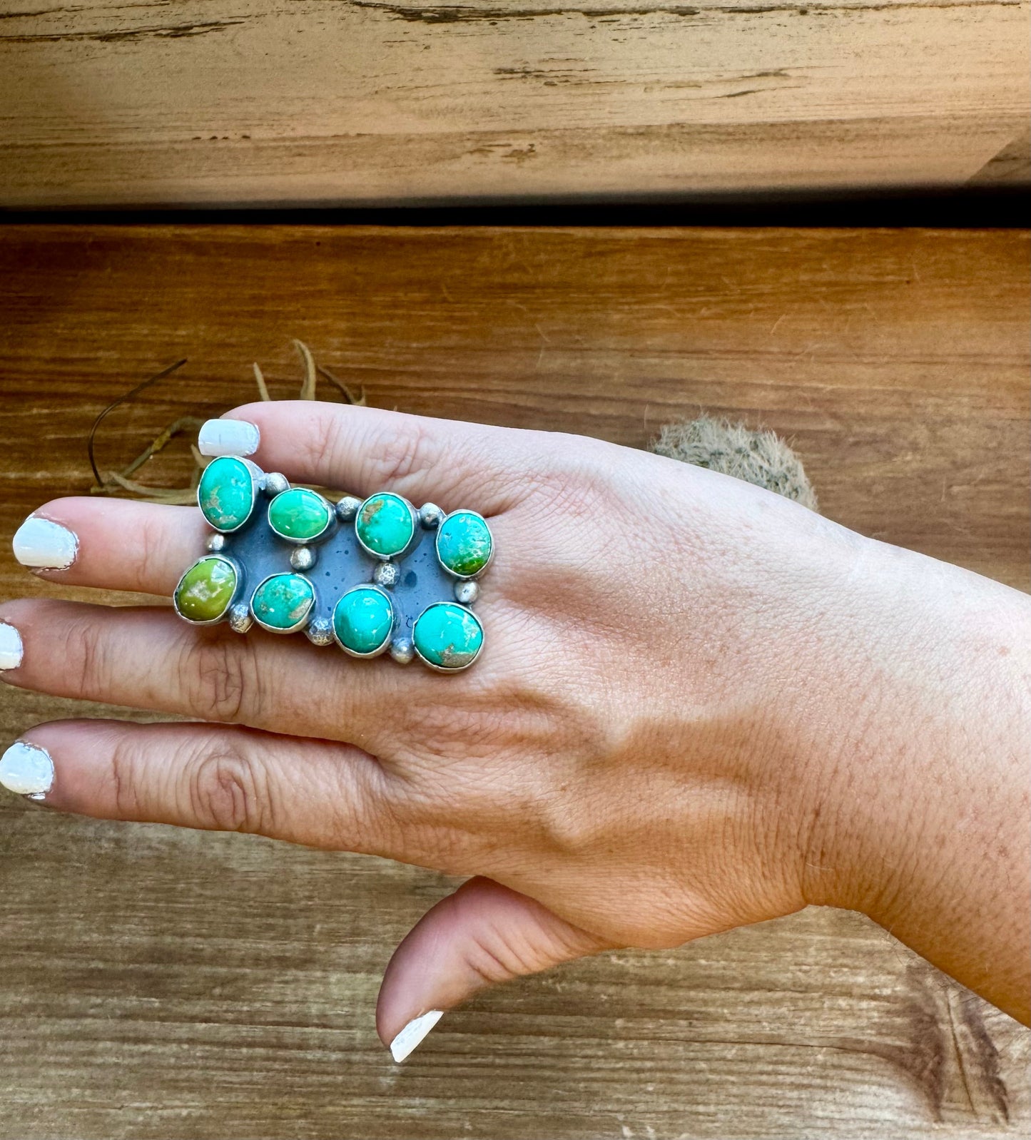 Stacked Cluster - Mixed Turquoise Ring