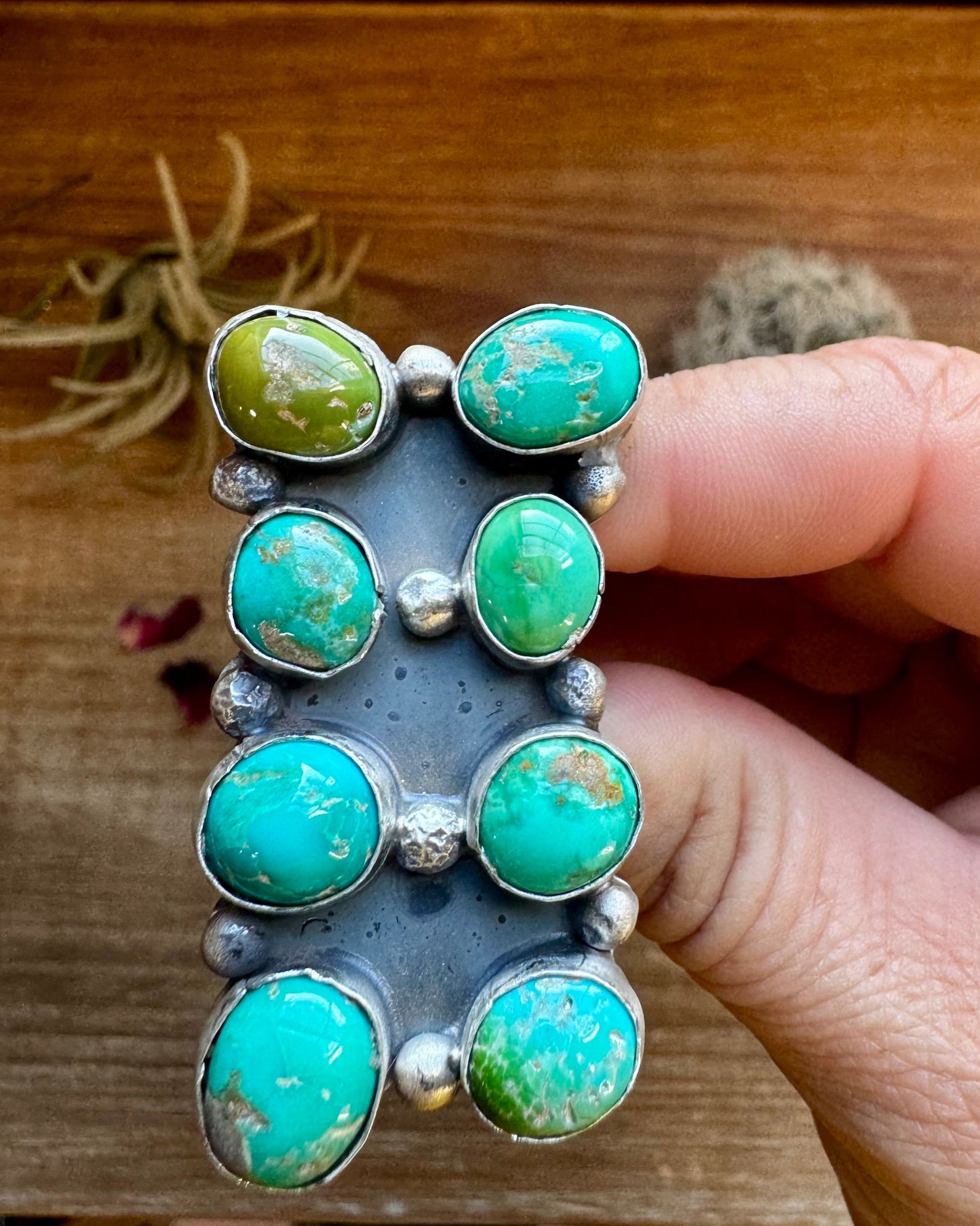 Stacked Cluster - Mixed Turquoise Ring