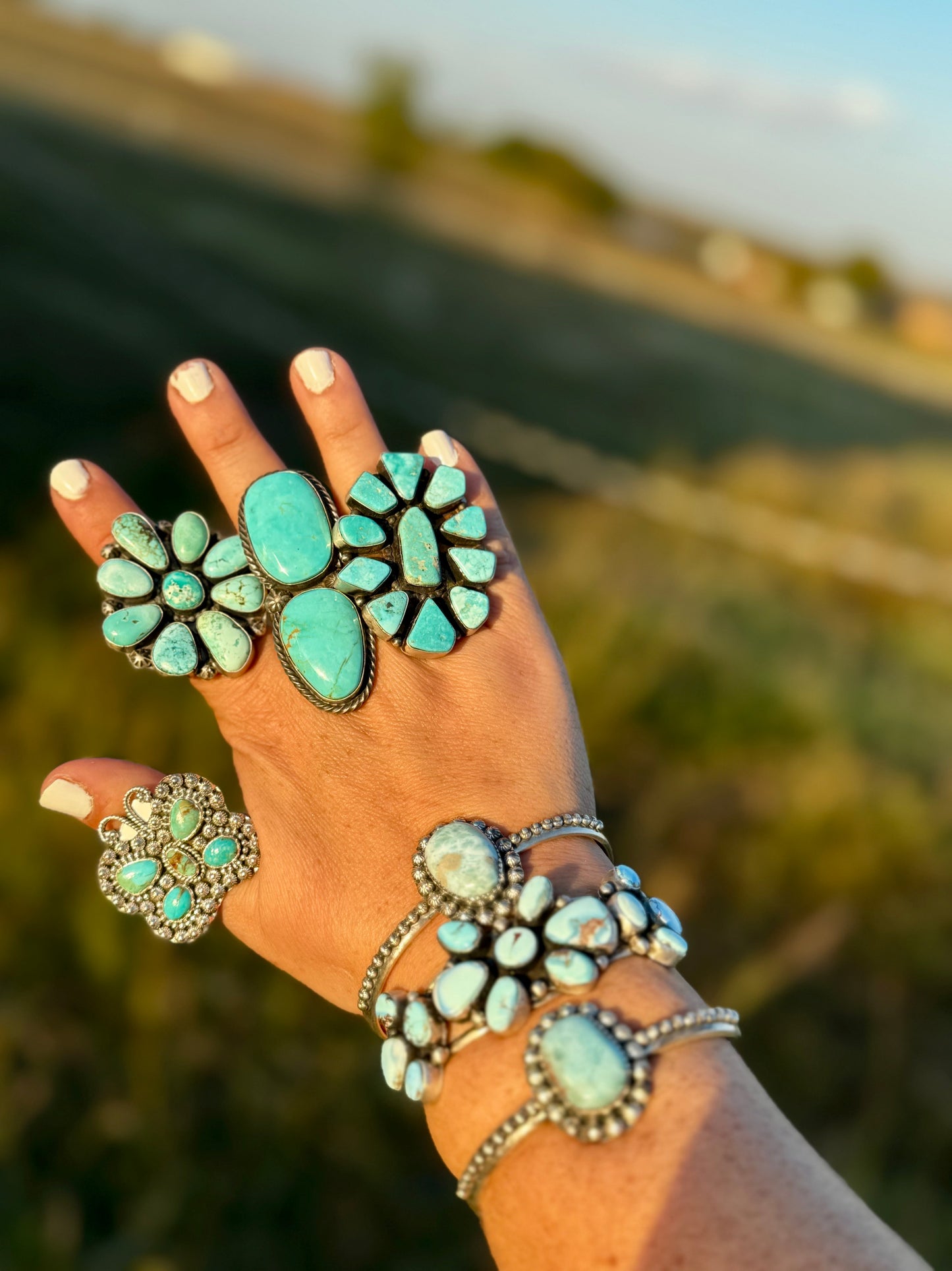 Big Sonoran Turquoise ring and Sterling Silver