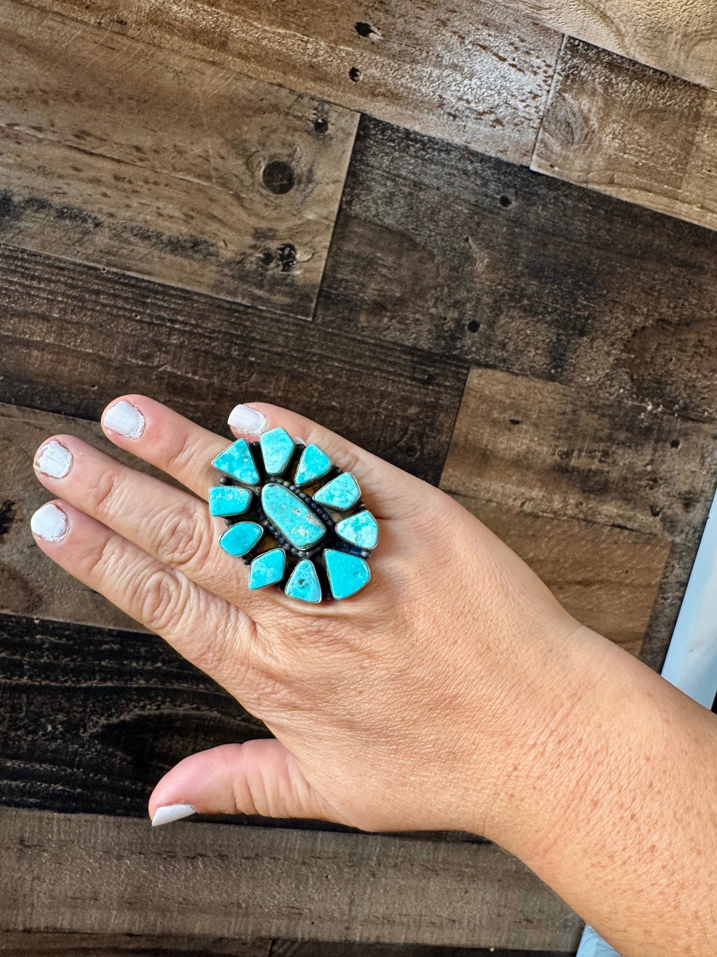 Big Sonoran Turquoise ring and Sterling Silver