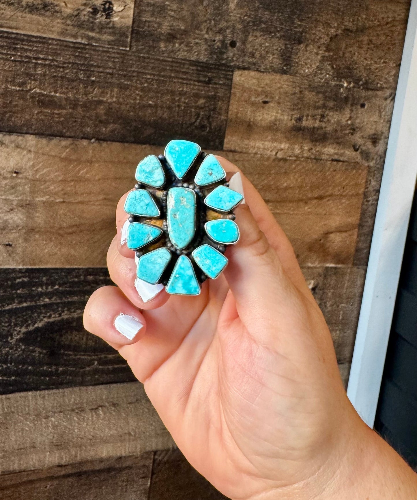 Big Sonoran Turquoise ring and Sterling Silver