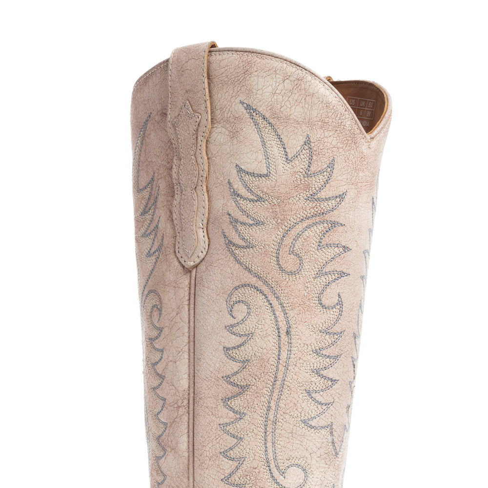 (Pre-Order) Syllvia Prairie Leather Boots in Ivory